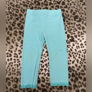 babyGap Striped Leggings with Lace Trim in Blue Size Toddler 3 Years